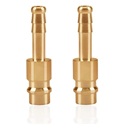 Afbeelding van 2 delige persluchtkoppeling mondstuk 6mm messing DN 6 koppelingsstekker slangaansluiting koppelingsmof slangplug klepmof schroefdraadplug