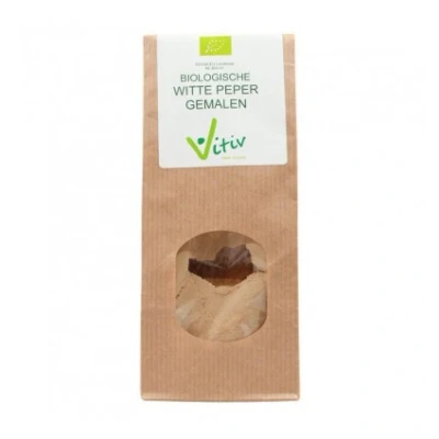 Afbeelding van Vitiv Gemalen Witte Peper Bio 250GR
