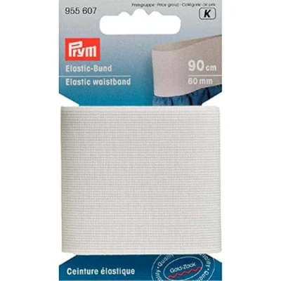 Afbeelding van Prym Taille Elastiek 60 mm Wit 90 cm