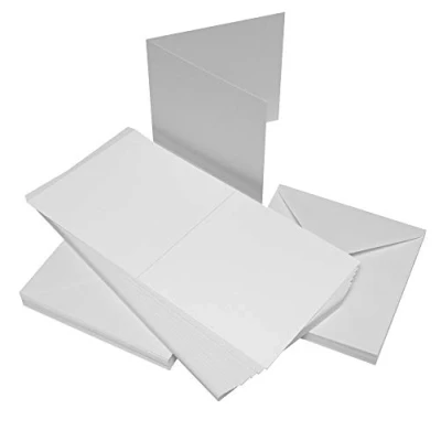 Afbeelding van Craft UK 289 kaarten en enveloppen, 12,7 x 17,8 cm, wit, 50 stuks