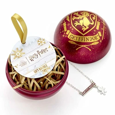 Afbeelding van The Carat Shop Harry Potter Griffoendor Kerstbal met ketting Kersthanger
