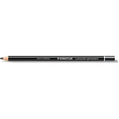 Afbeelding van 12x Staedtler potlood Lumocolor permanent glasochrom, zwart