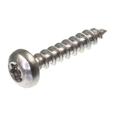 Afbeelding van SECCARO Spaanplaatschroef halfronde kop 4 x 20 mm, roestvrij staal V2A VA A2, houtschroef met volledige schroefdraad, TX/binnenzeskant, 250 stuks