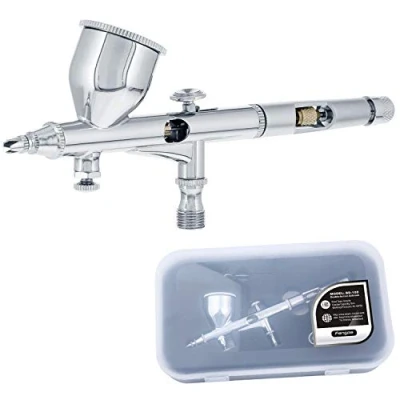 Afbeelding van Fengda Hoge precisie FE 180 Dubbelwerkende zwaartekracht Airbrush Pistool, 0,2 mm tip, 9 ml trechter vloeistofbeker, luchtregelklep