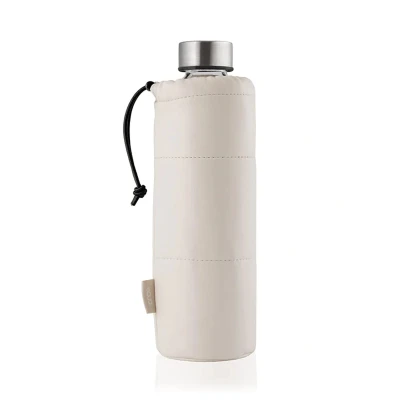 Afbeelding van Waterfles Creme Cream 750 Ml Kunstleer/Glas Equa Puffy 7,5 X 25,5 Cm