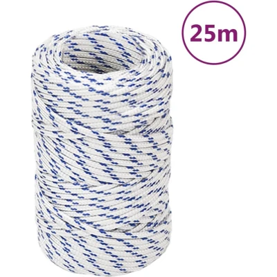 Afbeelding van vidaXL Boottouw 2 mm 25 m polypropeen wit