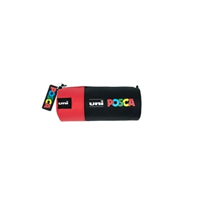 Afbeelding van Uni Ball posca tekenetui voor stiften en pennen Rood / Zwart
