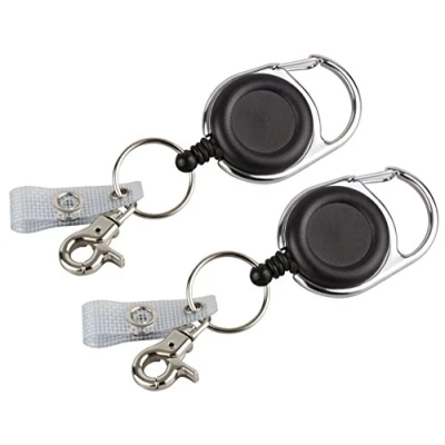 Afbeelding van BE HOLD 2 stuks sleutelhanger met koord, JoJo uittrekbare extra sterke veer, scheur vast koord en sleutelring, Sleutelkoord bevestiging riemclip of karabijnhaak,