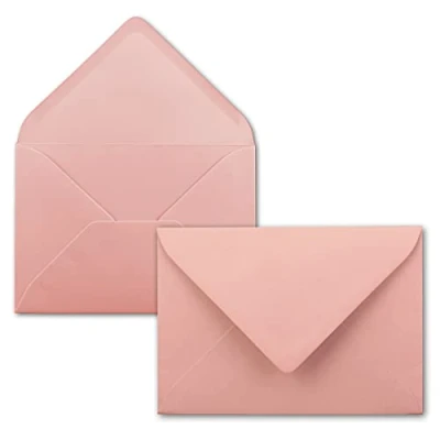 Afbeelding van 25 mini enveloppen, oudroze, 5,2 x 7,6 cm, miniatuurenveloppen met natte plakrand, voor bloemengroeten, wenskaarten, hangers en geldgeschenken FarbenFroh by GUSTAV NEUSER