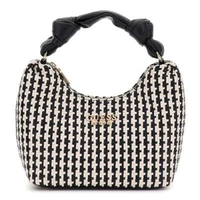 Afbeelding van GUESS Schoudertas Handtas Mirema Small Hobo Bag Black Multi Zwart