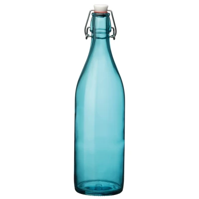 Afbeelding van Bormioli Rocco Beugelfles / Weckfles Giara Lichtblauw 1 liter