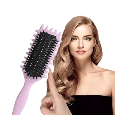 Afbeelding van 2024 Nieuwe Bounce Brush Curly Hair Curl Defining Stylingborstel Krul Define Styling Brush, Unisex (D)