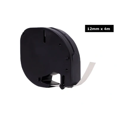 Afbeelding van Labeltape Quantore 91200 12mmx4m papier zwart op wit