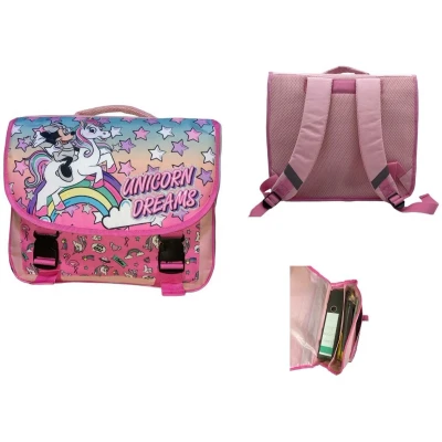 Afbeelding van Disney Minnie Mouse Schooltas Boekentas Meisjes Roze Unicorn