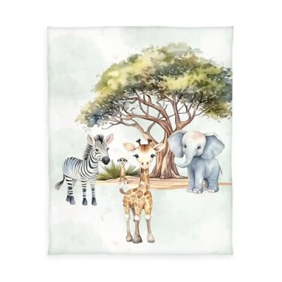 Afbeelding van Safari babybest fleecedeken 130 x 160 cm