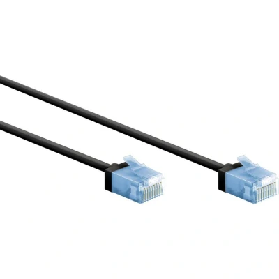 Afbeelding van U/UTP Cat 6a 0.25 meter Zwart Goobay
