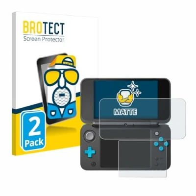 Afbeelding van BROTECT (2 Stuks) Antireflecterende Beschermfolie voor New Nintendo 2DS XL Anti Glare Screen Protector, Mat, Ontspiegelend