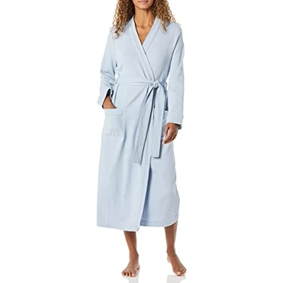Afbeelding van Amazon Essentials Lichtgewicht gewafelde badjas voor dames over de hele lengte (verkrijgbaar in grote maten), stoffig blauw, X Large