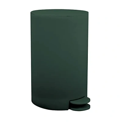 Afbeelding van MSV kleine pedaalemmer kunststof donkergroen 3L 15 x 27 cm Badkamer/toilet Pedaalemmers