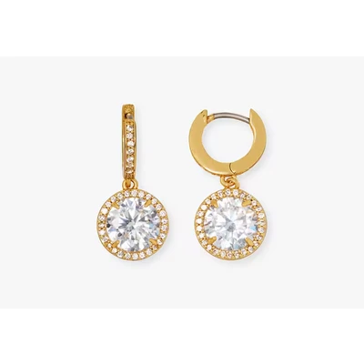 Afbeelding van kate spade new york Huggies Oorbellen clear/goldcoloured, Dames, Maat: One Size, Clear/gold coloured