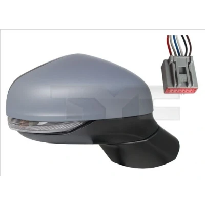 Afbeelding van Buitenspiegel Tyc 310 0262 Links Met grondlaag voor elek. spiegelverstelling, Bol vormig, Te verwarmen FORD: Fiesta Mk7 Van
