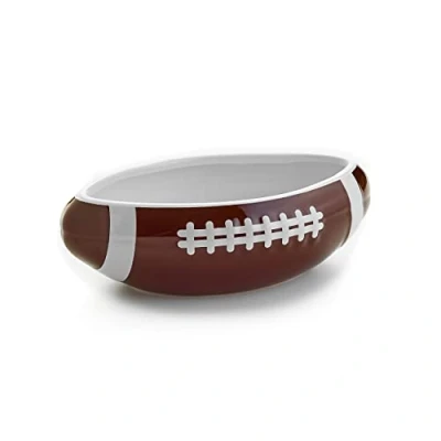 Afbeelding van 40YARDS American Football Bowl in Vorm (Maat: XXL, schaalgetrouw, 28 cm lengte) van keramiek met verhevende, voelbare naad