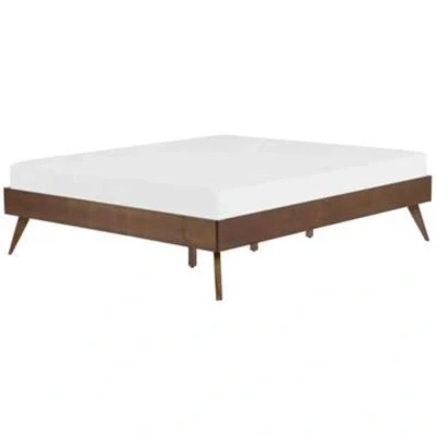 Afbeelding van Beliani Tweepersoonsbed BERRIC Donkere houtkleur mdf