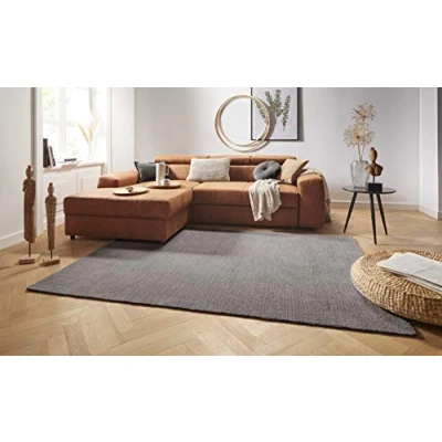 Afbeelding van Effen Vloerkleed Supersoft Donkergrijs 80x150 Cm