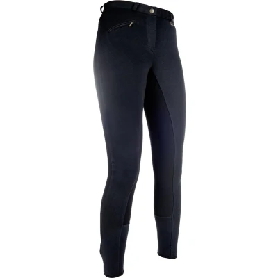 Afbeelding van HKM Rijbroek Basic Belmtex Grip 3/4 Zitvlak Zwart/Zwart 50