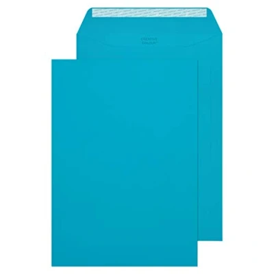 Afbeelding van Blake Creative Colour C4 229 x 324 mm 120 g/m² Peel &amp; Seal Pocket Enveloppen (409P) Cocktail Blue Pack van 250