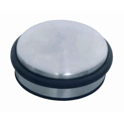 Afbeelding van Deurstopper puck 90x43 geborsteld rvs