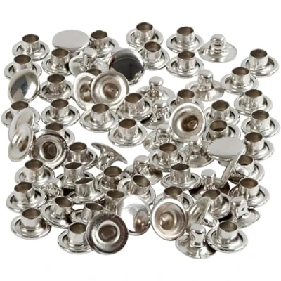 Afbeelding van Creotime Rivets 7 Mm Zilver 50 Stuks