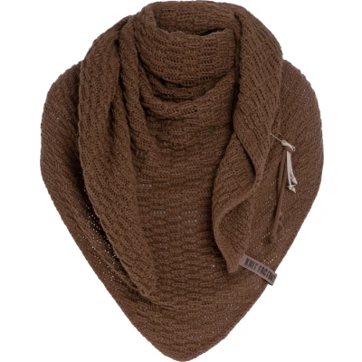 Afbeelding van Knit Factory Jaida Halsdoek, Dames, Maat: One Size, Tobacco