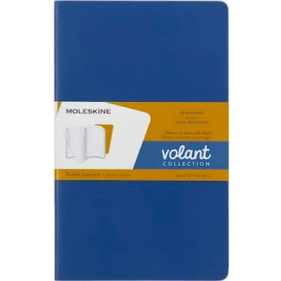 Afbeelding van Moleskine Volant Journals Large Gelinieerd Blauw/Geel
