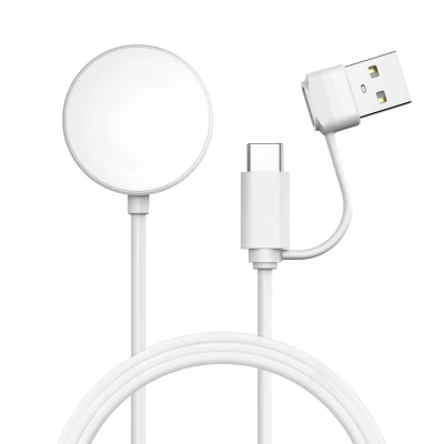Afbeelding van Type C charging cable for Apple watch 2 Meter van iMoshion / Wit Kunststof
