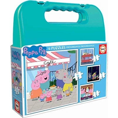 Afbeelding van Set van 4 Puzzels Educa Peppa Pig Progressive (6 9 12 16 pcs)
