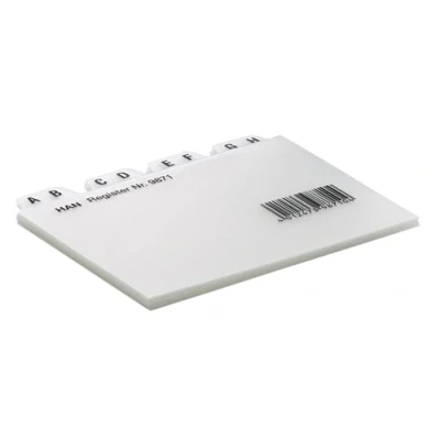 Afbeelding van HAN register DIN A7 liggend, indexregister, stabiel 12 delig A Z, 9871, doorschijnend helder