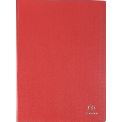 Afbeelding van Exacompta Ref. 8835E 1 showmap Opak van mat, ondoorzichtig polypropyleen met 30 gladde, zeer transparante binnenhoesjes voor 60 kanten, A4 formaat, Omslagkleur Rood
