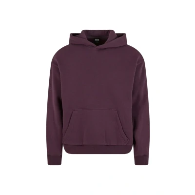 Afbeelding van Urban Classics Fluffy Hoody, casual hoodie voor heren, oversized fit, maten S 5XL, plumpurple, XL