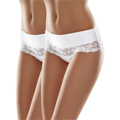 Afbeelding van Bellivalini Dames Slip Onderbroek Short Wit (2Pack) M MS GAB 96 Shorts 2P