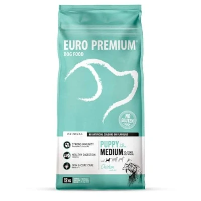 Afbeelding van Euro Premium Puppy Medium Kip Rijst 12 kg