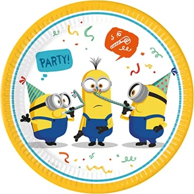 Afbeelding van Minions Borden Feest 23cm 8 stuks