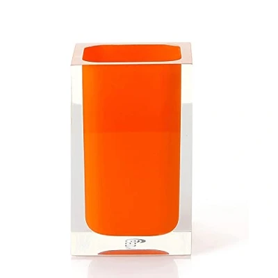 Afbeelding van Gedy Auckland badkamer oranje, afmetingen en gewicht: 11 x 7,2 cm &amp; 0,29 kg, hoogwaardige tandenborstelhouder van transparante hars, R&amp;E design, handgemaakt, 2 jaar garantie, uniek