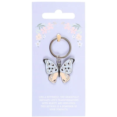Afbeelding van Something Different Silver Butterfly Sleutelhanger Multicolours