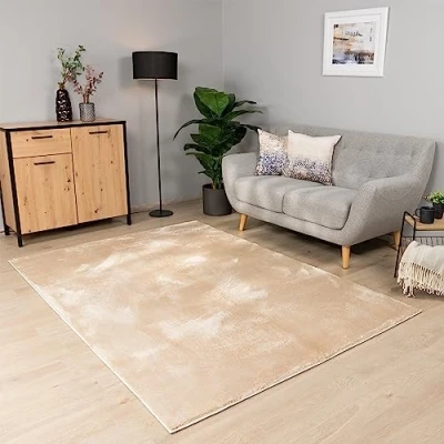 Afbeelding van Paco Home Vloerkleed Woonkamer Laagpolig Wasbaar In Wasmachine Eenkleurig Zacht 200x280 cm