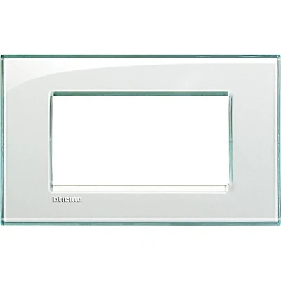 Afbeelding van BTicino Livinglight Plate, 4 Modules, Meerkleurig, zwart, LNA4804KA