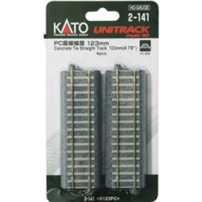 Afbeelding van H0 Kato Unitrack 2 141 Rechte rails 123 mm 4 stuk(s)