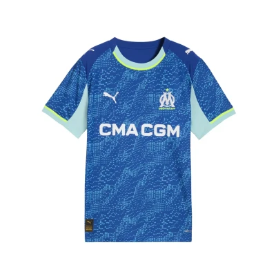 Afbeelding van PUMA Olympique Marseille 25/26 Third Jersey Youth, Blauw, Maat 13 14Y