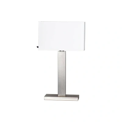 Afbeelding van By Rydéns Prim tafellamp hoogte 69cm nikkel/wit