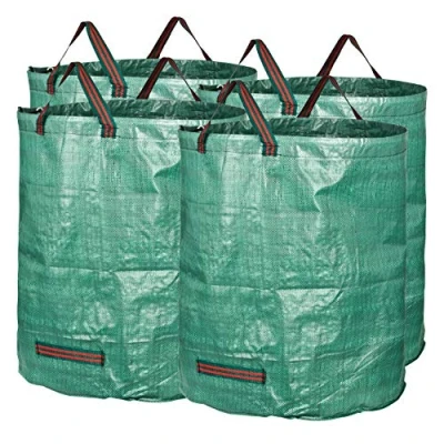 Afbeelding van GardenMate 4X Tuinzakken 272L van stevig polypropyleenweefsel (PP) 150g/m2 Tuinafvalzak Tuinafvalzakken